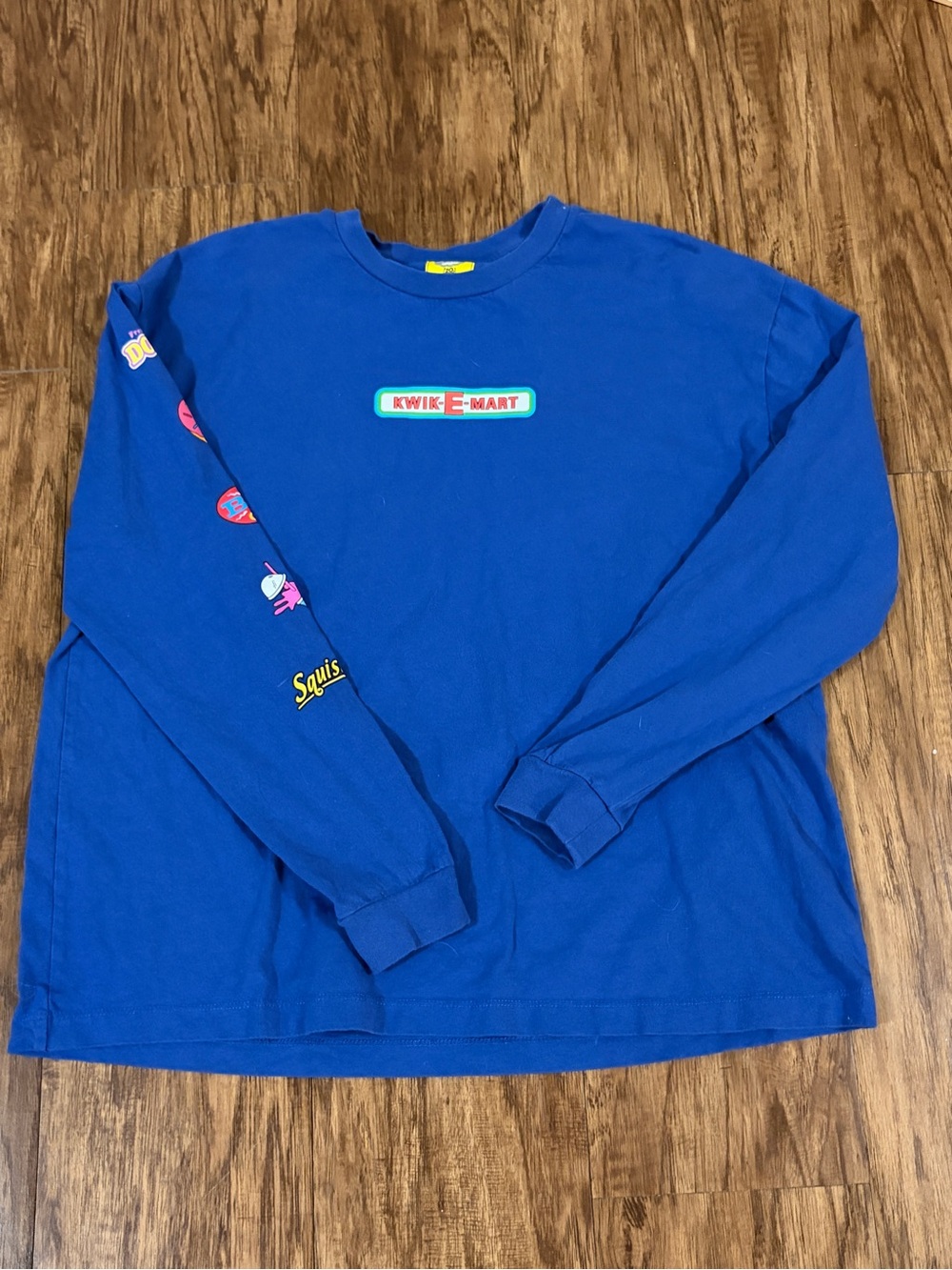 The Simpsons' Kwik-E-Mart Long Sleeve Tee in Royal Blue